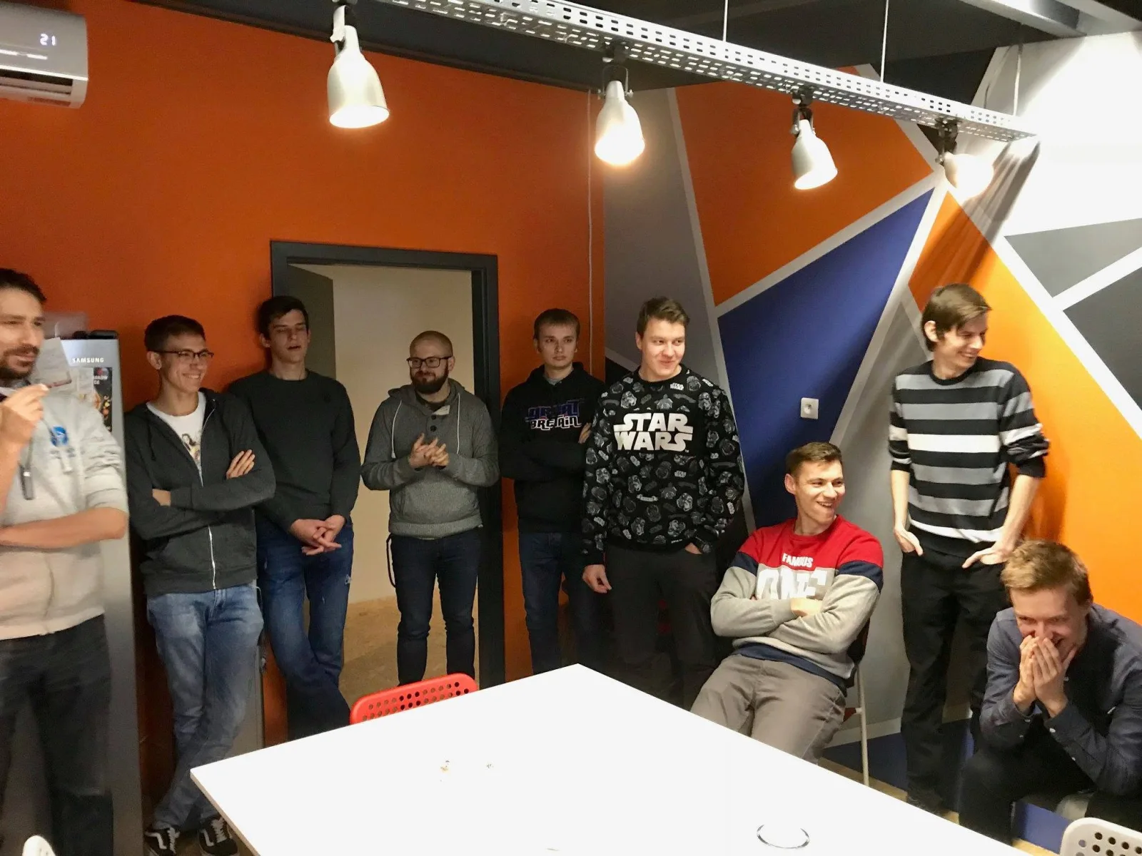 EENGINE team together in the office