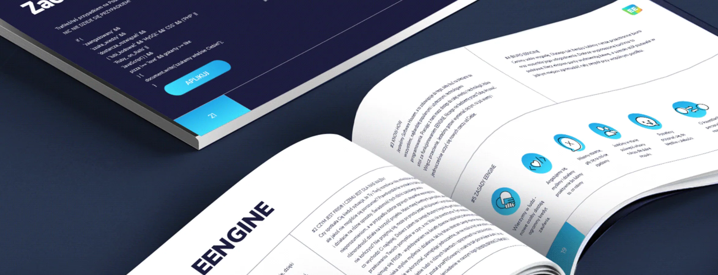 Podręcznik Dev Knighta EENGINE widoczny jako otwarta publikacja