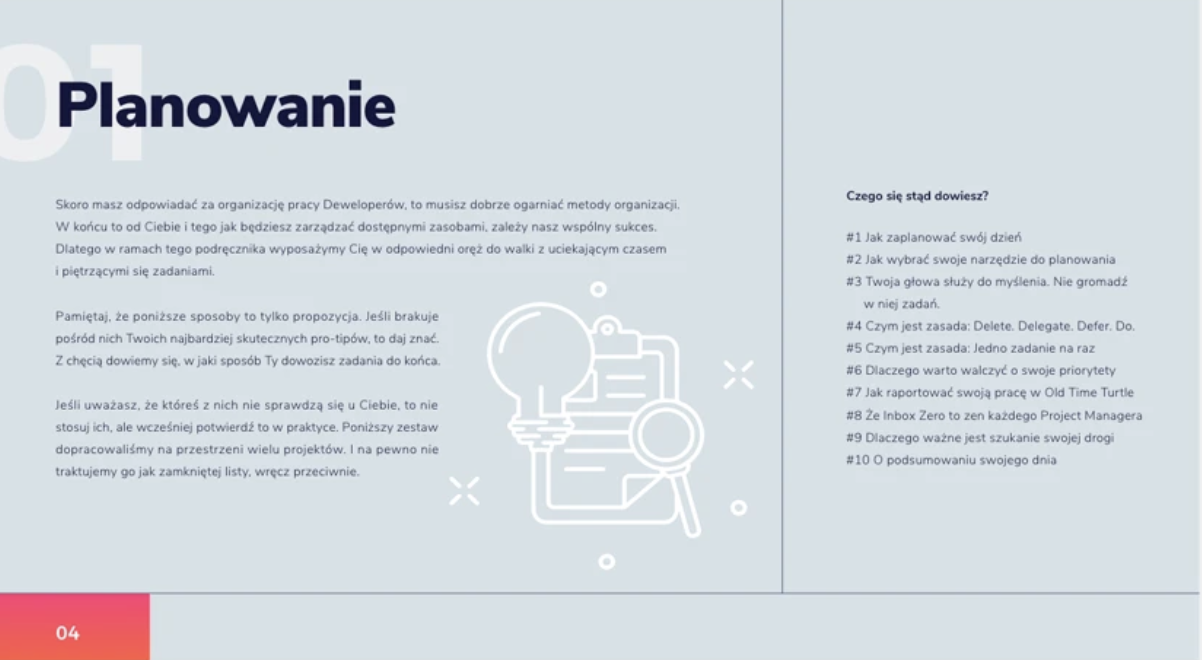 Rozdział planowania pracy w PM Work